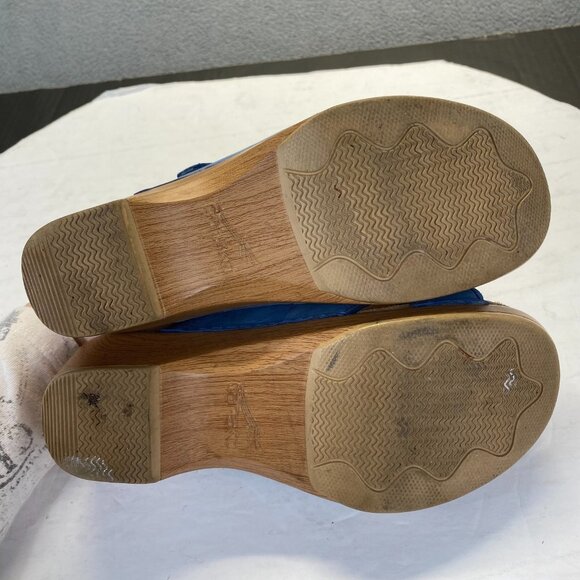 Dansko Women's Susie Platform Cork Wedge Sandal,Buckle, Blue Size 36,Clog - Picture 5 of 16